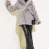 Belted Plush Coat Grey – Bild 2
