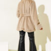 Belted Plush Coat Latte – Bild 3