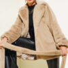 Belted Plush Coat Latte