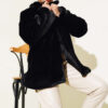 Belted Plush Coat Black
