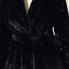 Belted Plush Coat Black - immagine 4