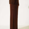 Elastic Waist French Terry Knit Pants Brown – Bild 3