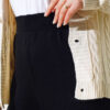 Elastic Waist French Terry Knit Pants Black – Image 4