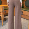 Elastic Waist French Terry Knit Pants Mink - Imagen 4