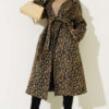 Leopard Print Belted Coat Leopard – Bild 2
