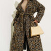 Leopard Print Belted Coat Leopard