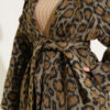 Leopard Print Belted Coat Leopard – Bild 4