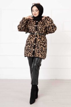 Leopard Print Two-Piece Cardigan Set