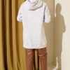 Leopard Print Ribbon-Patterned French Terry Three-Thread Sweatshirt Grey – Image 3