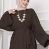 Leyli Modest Abaya Set Brown - immagine 2