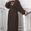 Leyli Modest Abaya Set Brown