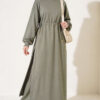 Loyşa Waist-Defined Long Tunic Set Hazel
