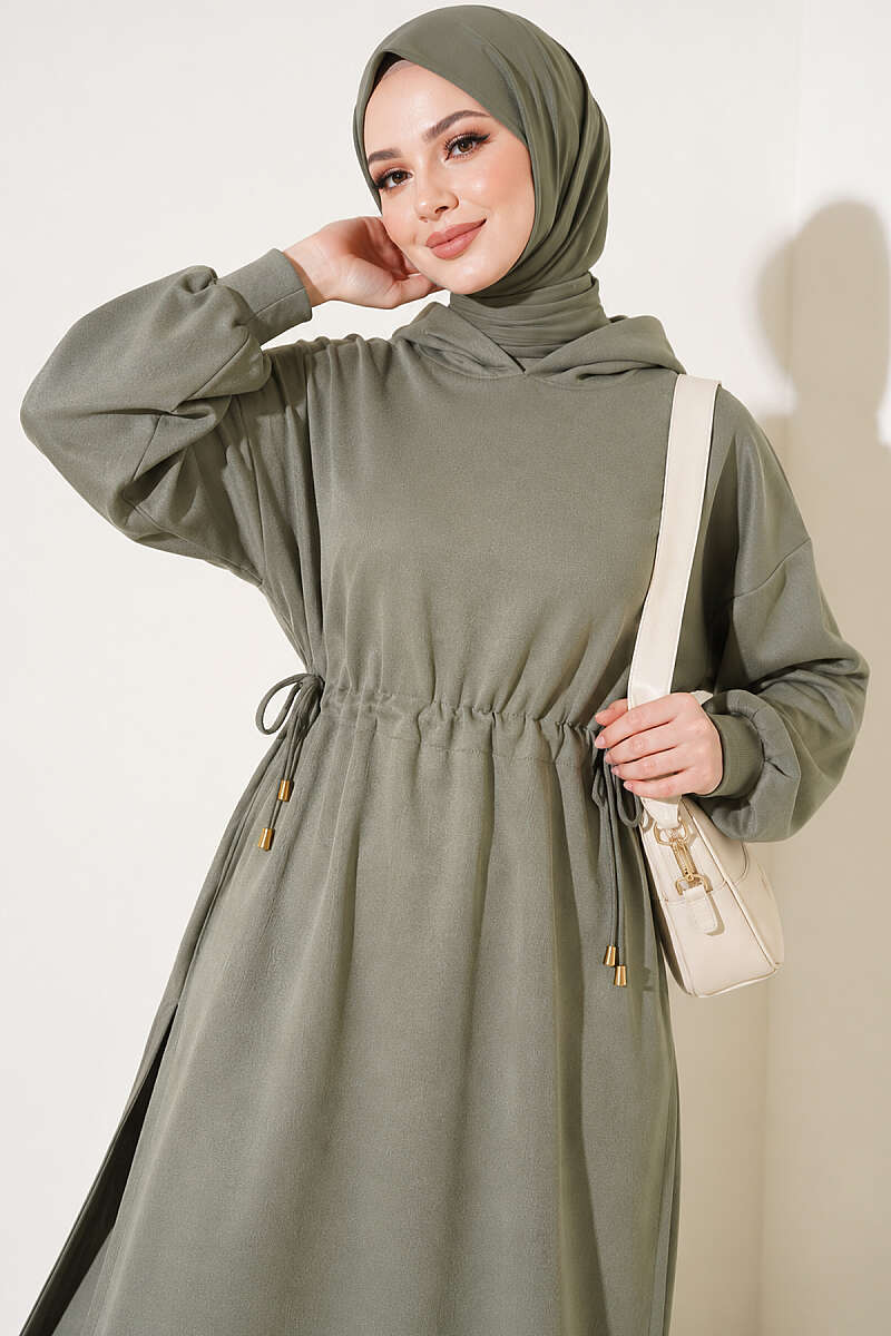 Loyşa Waist-Defined Long Tunic Set Hazel – Image 2