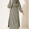 Loyşa Waist-Defined Long Tunic Set Hazel – Image 3