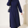 Hemmed Edge Elasticated Stripe Two-Piece Set Navy Blue – Bild 5