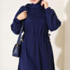 Loyşa Waist-Defined Long Tunic Set Navy Blue – Bild 2