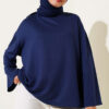 Low Shoulder Basic Tunic Dark Navy