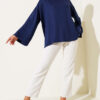 Low Shoulder Basic Tunic Dark Navy - Afbeelding 2