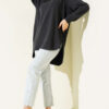 Loyşa Oval Cut Oversize Tunic Anthracite – Image 2