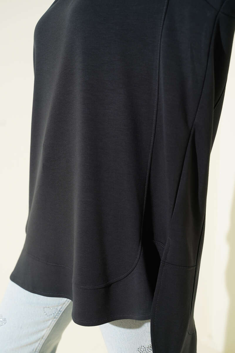 Loyşa Oval Cut Oversize Tunic Anthracite – Image 4