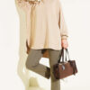 Loyşa Oval Cut Oversize Tunic Beige – Image 2