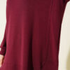 Loyşa Oval Cut Oversize Tunic Burgundy - Afbeelding 4