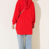 Loyşa Oval Cut Oversize Tunic Red – Image 3