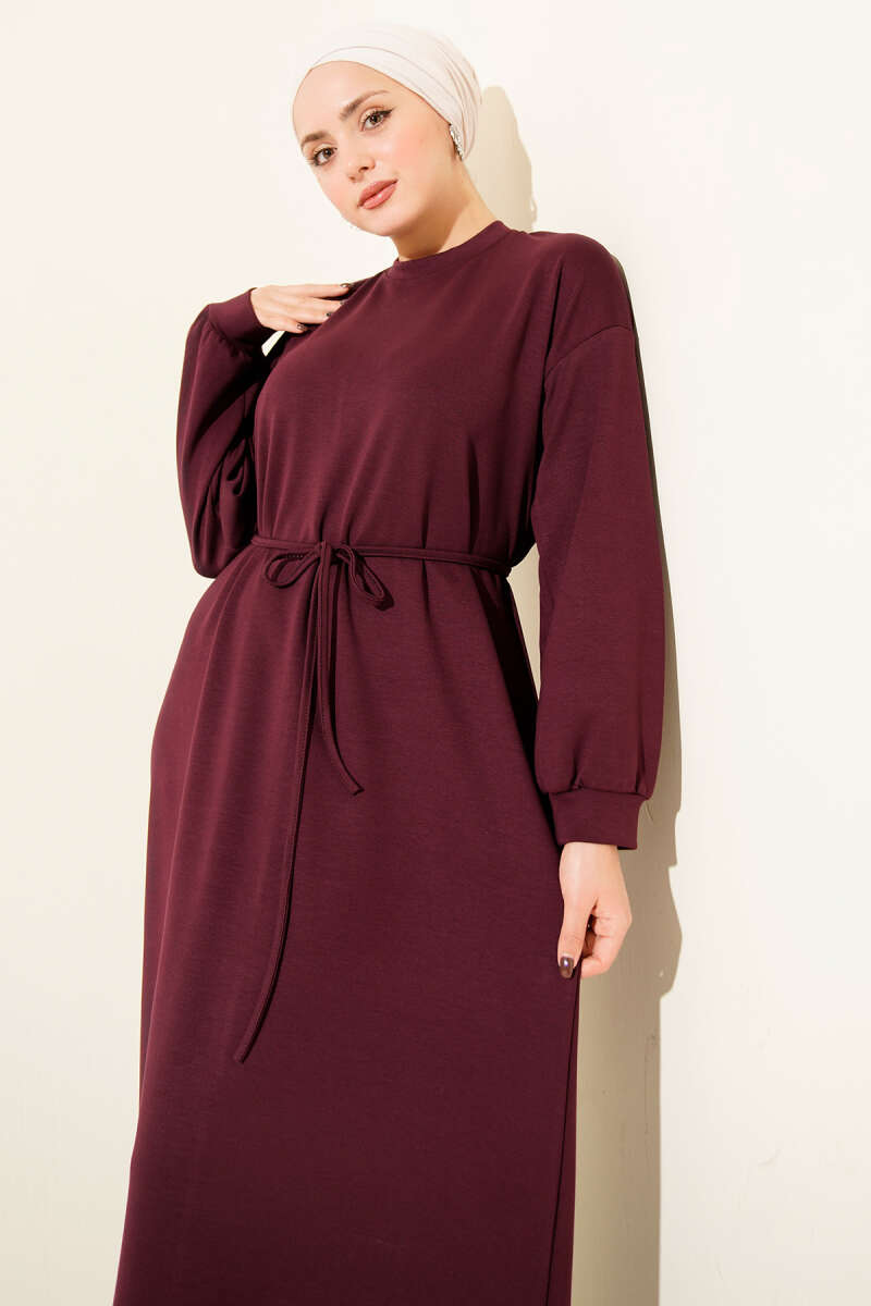 Loyşa Oversized Dress Burgundy - الصورة 2