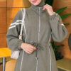 Loyşa Ribbon-Trimmed Zip-Up Two-Piece Set Hazel – Image 2