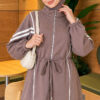 Loyşa Ribbon-Trimmed Zip-Up Two-Piece Set Mink – Bild 2