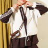 Loyşa Striped Detail Two-Piece Set Brown – Image 2