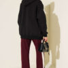 Loyşa Striped Detail French Terry Pants Burgundy – Bild 3