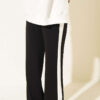 Loyşa Striped Detail French Terry Pants Black - immagine 3
