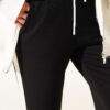 Loyşa Striped Detail French Terry Pants Black - immagine 4