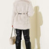Lined Fur Coat Beige – Bild 3