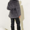 Lined Fur Coat Dark Smoke - Imagen 3