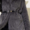 Lined Fur Coat Dark Smoke - Imagen 4