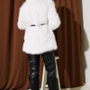 Lined Fur Coat Taupe – Image 3