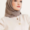 Cream-colored Medine Silk Hijab Brown