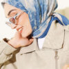 Marble-Patterned Scarf Indigo - Image 2