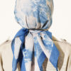 Marble-Patterned Scarf Indigo - Image 3