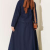 Metal Snap Button Hem Edge French Terry Two-Piece Set Dark Blue - Afbeelding 3