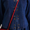 Metal Snap Button Hem Edge French Terry Two-Piece Set Blue - Imagen 4