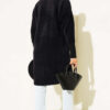 Buttoned Metal-Button Bearded Cardigan Black - الصورة 3