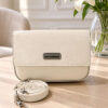 Magnetic Flap Crossbody Bag Cream