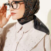 Mini Floral Detailed Scarf Black