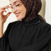 Mini Floral Detailed Scarf Black – Image 7