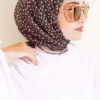 Floral Stripe Transition Scarf Dark Brown - immagine 2