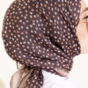 Floral Stripe Transition Scarf Dark Brown - immagine 4