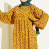Batwing Sleeve Viscose Top Mustard - Image 2